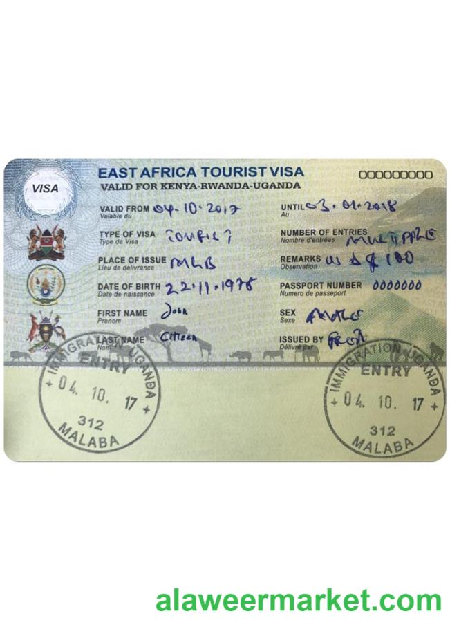 KENYA,RWANDA,UGANDA visa